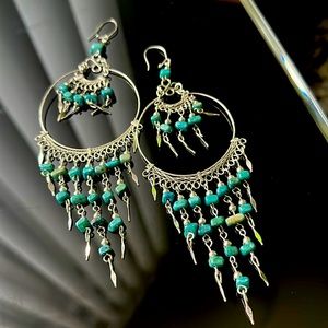 Peruvian Earrings Semiprecious Stones Gorgeous